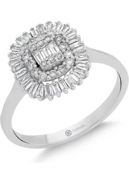 0,43 Karat Pırlanta Baget Yüzük