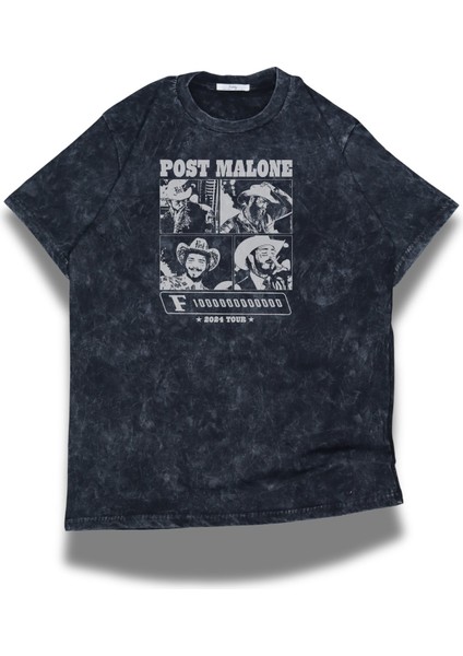 Unisex The F-1 Trillion Tour Sırt Baskılı Yıkamalı T-Shirt,oversize Post Malone Temalı Retro Tişört fiyatları