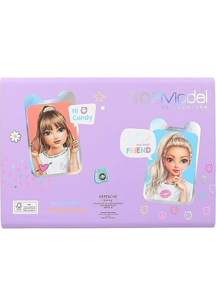 12717 Topmodel Snap Shots - Mektup Kağıdı Seti, Bölmeli Dosyada, 24 Mektup Sayfası ve Zarf Dahil, Çok Renkli fiyatları