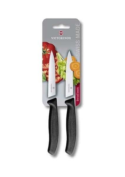 Mutfak Bıçağı Swiss Classic Bıçağı 1 Dalga Plus 1 Normal Siyah Blister Uzunluk: 10 Cm, 6.7793.B modelleri