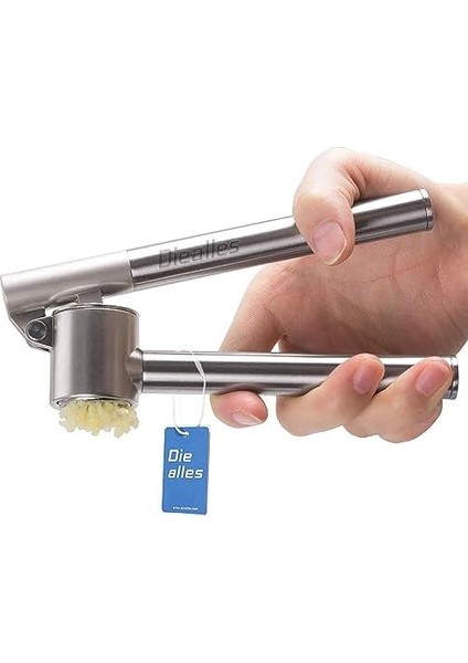 Paslanmaz Çelik Sarımsak Presi - Sarımsak Kesici, Sarımsak Ezici, Sağlam Paslanmaz Çelik Saplı, Pratik Bir Mutfak Yardımcısı ve Mutfak Aleti, 15,8 x 5 cm fiyatları