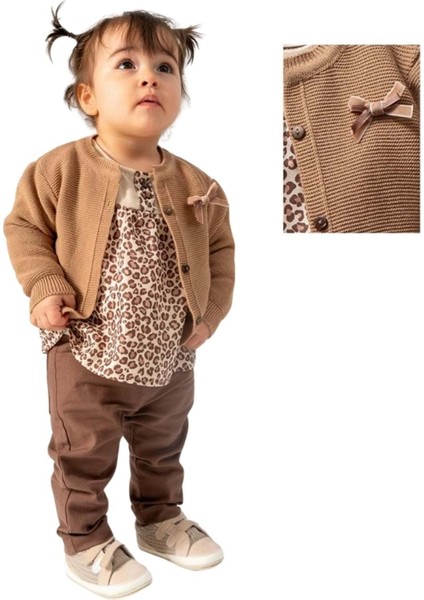 Hippıl Leopar Desen 1-4 Yaş Kız 3lü TAKIM-7041655 - Kahverengi