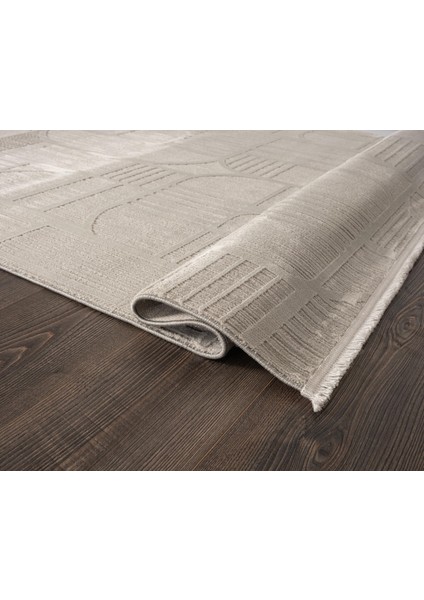 Tablo TL009A Gri Halı Geometrik Desen Antialerjik Pamuk Taban Yıkanabilir Salon Halısı Yatak Odası indirimleri