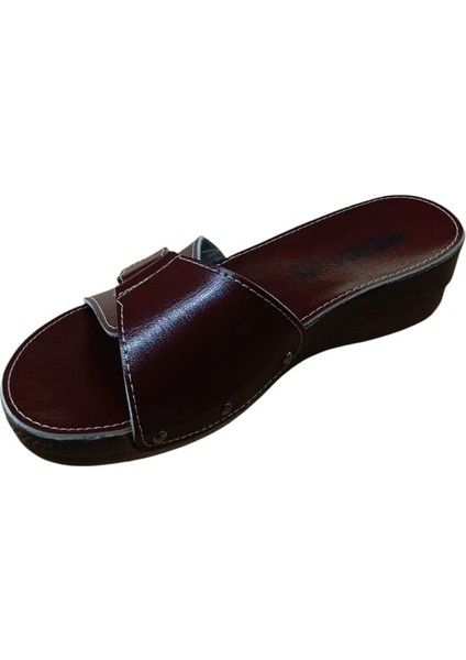0314 Z 000 Kadın Cırtlı Ortopedik Terlik Bordo modelleri
