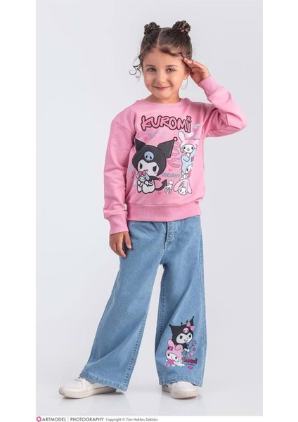 3-10 Yaş Kuromi Kız Ikili Takım- 8223370 - Pembe