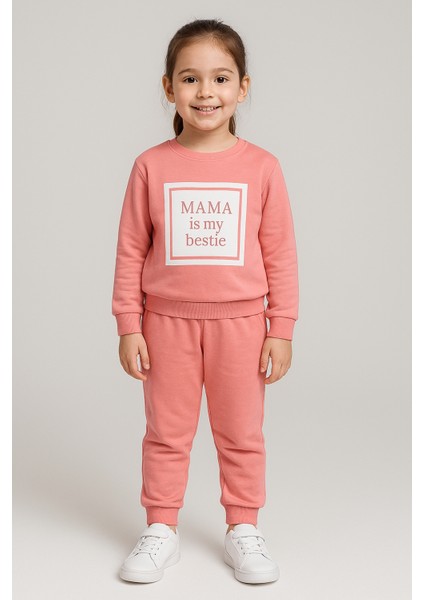 Mama Baskı 2 Ip Kız Çocuk Eşofman Takım