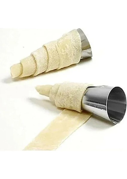 Paslanmaz Çelik Kurabiye ve Hamur Şekillendirici Korne Kalıbı 12 cm