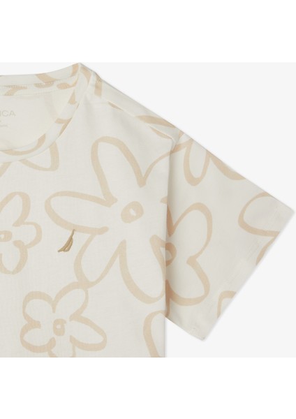 Kız Çocuk Beyaz Regular Fit Baskılı T-Shirt fiyatları