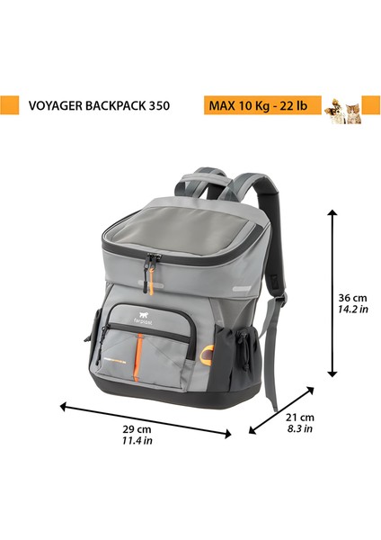 Voyager 350 Evcil Hayvan Taşıma Çantası Gri 29X21X36CM fiyatları