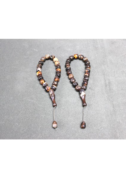 Efe Model Akrilik Monomer 2'li Maskot Şakşak Tesbih | Hediyelik Aksesuar | Kahverengi