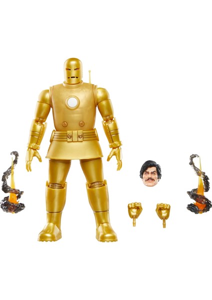 Efsaneler Serisi Iron Man (Model 01 - Altın), Iron Man Comics Koleksiyon 15,5 cm Aksiyon Figürü, Retro-Inspired Blister Kart