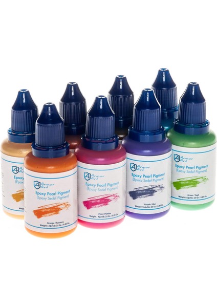 Art Epoksi Pigment - 8'li Sedef Set (8X25 Ml)