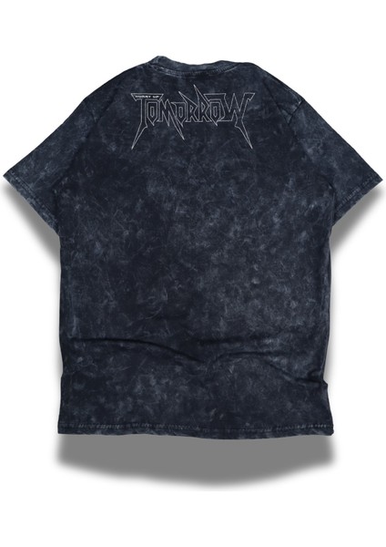 Unisex Hurry Up Tomorrow Ense Baskılı Yıkamalı T-Shirt, Oversize The Weeknd Temalı Vintage Tişört fiyatları