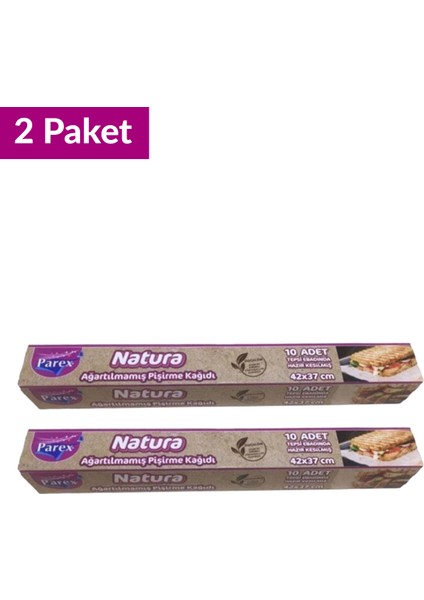 Natura Ağartılmamış Hazır Kesilmiş Pişirme Kağıdı 10’lu İkili Set fiyatları