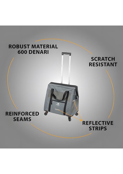 Voyager 450 Tekerlekli Evcil Hayvan Taşıma Çantası Gri 46X26X48CM modelleri