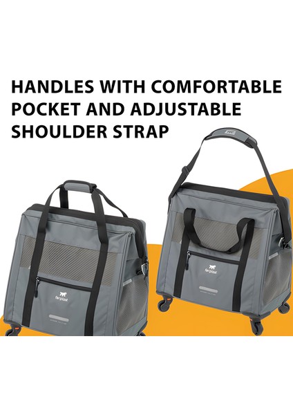 Voyager 450 Tekerlekli Evcil Hayvan Taşıma Çantası Gri 46X26X48CM fırsatları