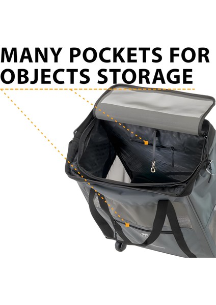 Voyager 450 Tekerlekli Evcil Hayvan Taşıma Çantası Gri 46X26X48CM indirimleri