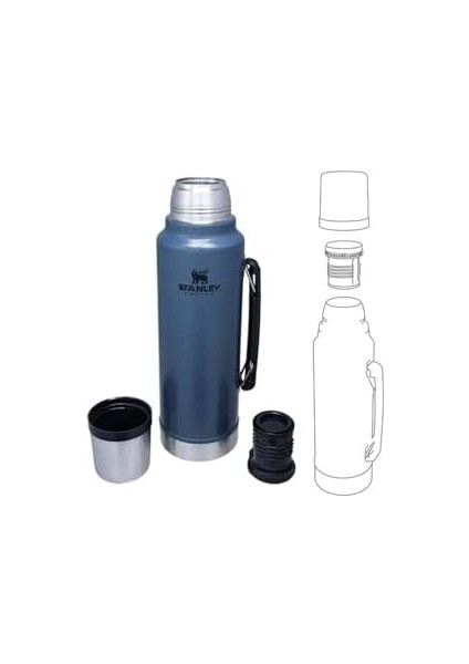 Klasik Vakumlu Paslanmaz Çelik Termos 1 Lt modelleri