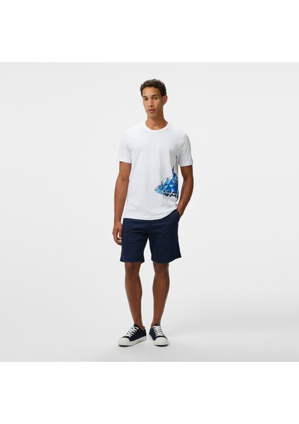 Erkek Beyaz Regular Fit Baskılı T-Shirt modelleri