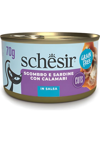 Sos Içinde Sardalyalı ve Uskumrulu Kedi Konserve Maması 70GR