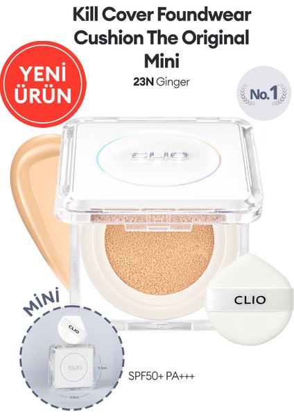Mat Bitişli Clıo Kill Cover Founwear Cushion The Original Mini (23N Ginger) SPF50+ Pa+++