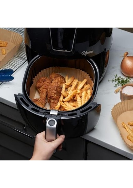 Air Fryer Tek Kullanımlık Kağıt, Xl ve Xxl Boy Airfryer Yanmaz Yapışmaz Pişirme Kağıdı, Fritöz Fırın Parşömeni modelleri