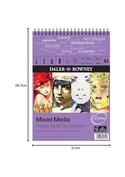 Rowney Mixed Media - A4 - 250GR - 30 Yp modelleri