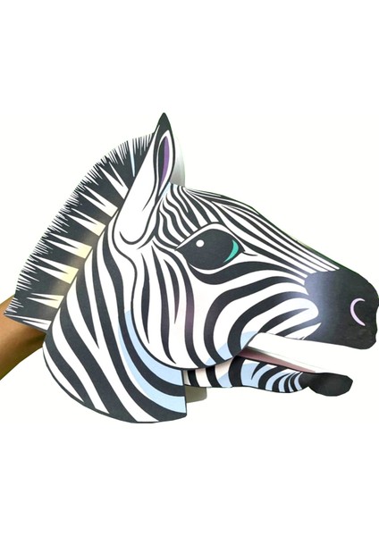 Zebra El Kuklası, Mentosori Kes Yapıştır Kuşe Kukla