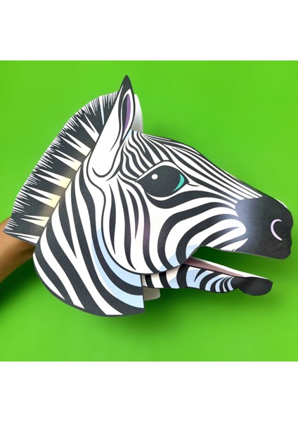 Zebra El Kuklası, Mentosori Kes Yapıştır Kuşe Kukla modelleri