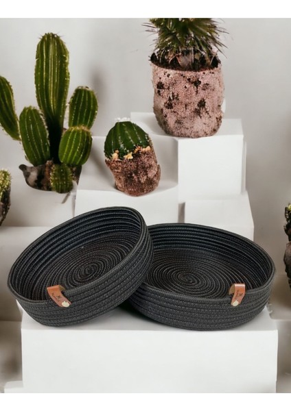 Çok Amaçlı Dekoratif Hasır Sepet Takımı 2 Li, Organizer, Hasır Sepet Hasır Sepet Takımı