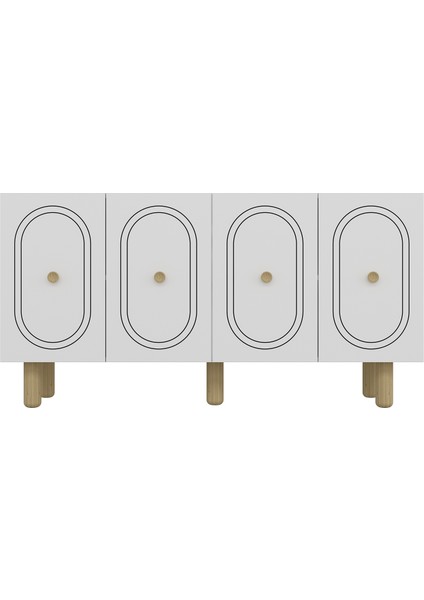 Polenct Bohem Konsol (KB150), Bohem Tv Sehpası 2 Li Salon Takımı Beyaz-Beyaz fırsatları