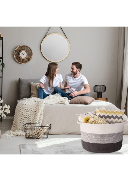 45X35 Jüt Pamuklu Büyük Boy Sepet, Battaniye, Oyuncak Sepeti modelleri