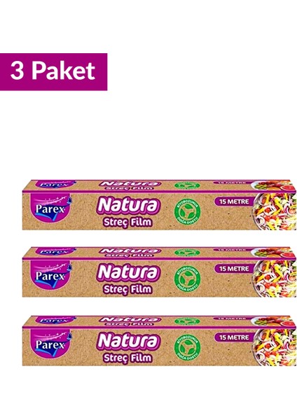 Natura Streç Film 15 Metre Üçlü Set fiyatları