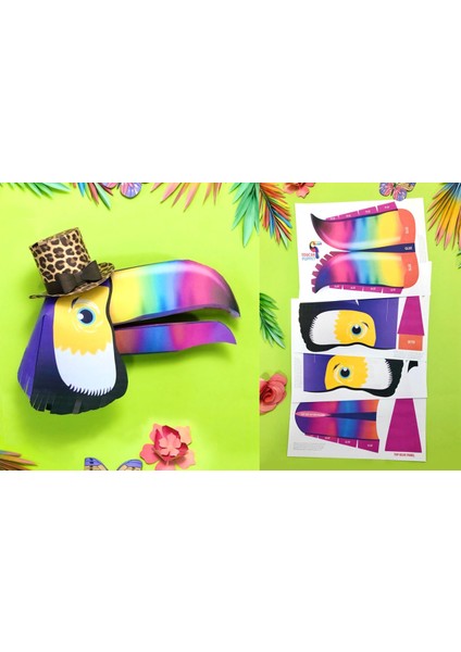 Toucan El Kuklası, Mentosori Kes Yapıştır Kuşe Kukla modelleri