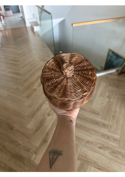Rattan Kapaklı Sepet Ceviz Renk fiyatları