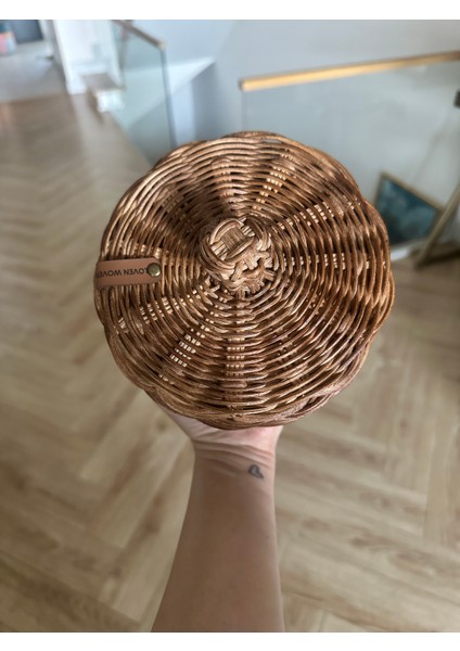 Rattan Kapaklı Sepet Ceviz Renk modelleri