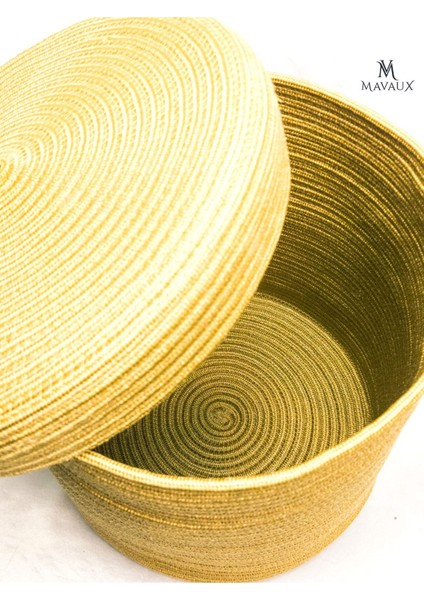 Çok Amaçlı,kapaklı 20CM-26CM Büyük Boy,sepet, Jüt, Hasır, Dokuma Sepet, Düzenleyici indirimleri