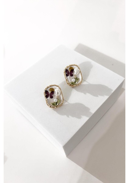 Mineli Bahar Inci Dalı Kadın Küpe modelleri