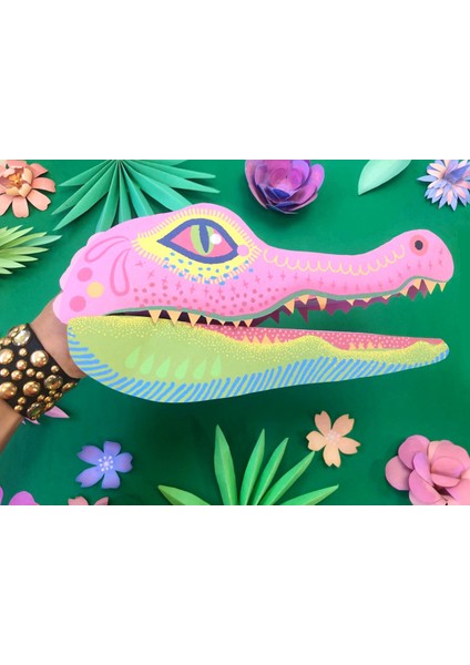 Timsah El Kuklası, Mentosori Kes Yapıştır Kuşe Kukla fırsatları