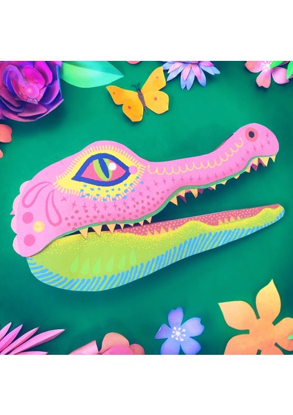 Timsah El Kuklası, Mentosori Kes Yapıştır Kuşe Kukla indirimleri