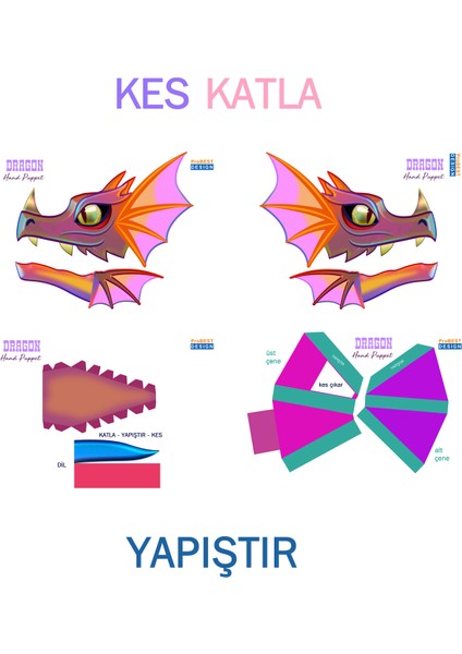 Ejderha El Kuklası, Mentosori Kes Yapıştır Kuşe Kukla