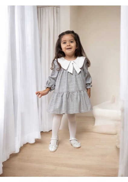 Yaka Detaylı Kız Çocuk Elbise fiyatları