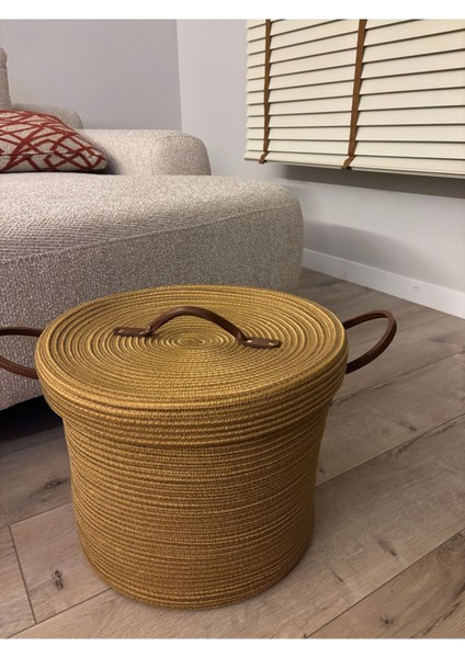 Armonia Deri Saplı Kapaklı Kirli Çamaşır Sepeti Düzenleme Sepeti Oyuncak Sepeti modelleri