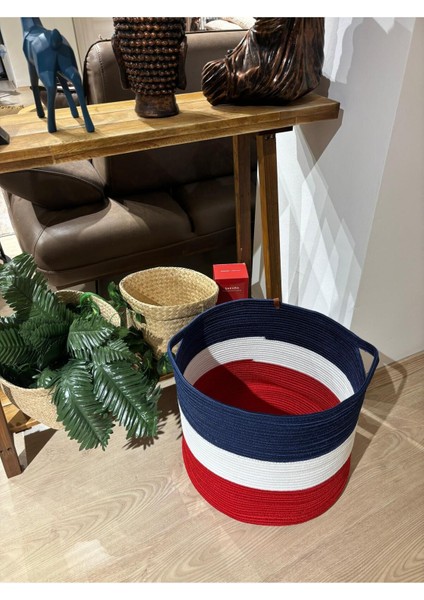 Tommy 45X35 Jüt Pamuklu Büyük Boy Sepet, Battaniye, Oyuncak Sepeti fiyatları