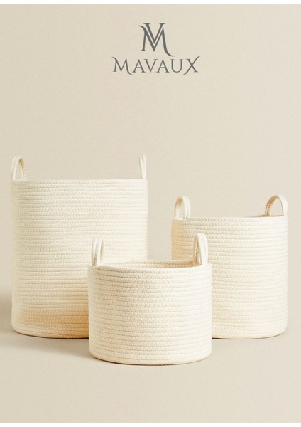 Çok Amaçlı, 40CM-36CM Büyük Boy, Yanları Saplı, Sepet, Jüt, Hasır, Dokuma Sepet, Düzenleyici modelleri