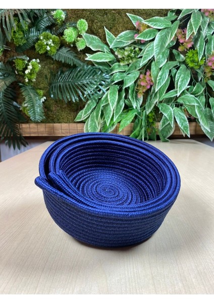 Fiyonklu Çok Amaçlı 3lü Sepet, Jüt Ip Örme Sepet, Dekoratif Sepet Set, fiyatları