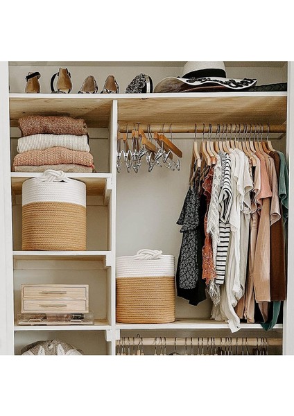 Chang Örgü Saplı 3'lü Saplı Sepet, Düzenleyici 3'lü Sepet, Hasır Dokuma Sepet 30CM x 30CM fiyatları