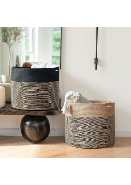 Amaterasu Jüt Hasır Sepet, Düzenleyici Sepet, Hasır Dokuma Sepet 40CM x 30CM modelleri