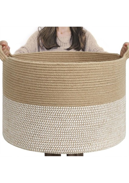 Amaterasu Jüt Hasır Sepet, Düzenleyici Sepet, Hasır Dokuma Sepet 40CM x 30CM