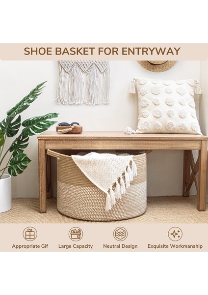 Amaterasu Jüt Hasır Sepet, Düzenleyici Sepet, Hasır Dokuma Sepet 40CM x 30CM modelleri